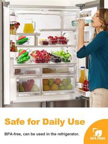 img 3 attached to 🧺 SMARTAKE 22-Piece Refrigerator Organizer Bins with Non-Slip Silicone Pads - Clear 7-Size Drawer Organizers for Food, Fruit, Makeup, Jewelries - Ideal for Bedroom Dresser, Office, and Kitchen