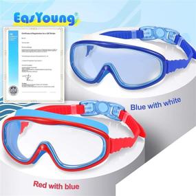 img 3 attached to 🏊 High-Quality EasYoung Children's Swim Goggles (2-Pack) with Wide Vision for Ages 3-15