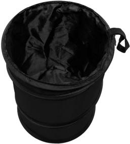 img 2 attached to 🗑️ FH Group FH1120BLACK Auto Car Trash Can: Portable Collapsible Waterproof Garbage Container, Small Black Color