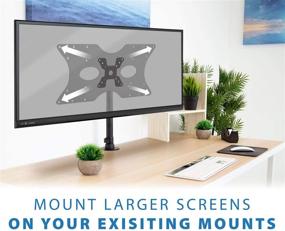 img 3 attached to Enhance Your Display Flexibility with Mount-It! VESA Mount Adapter Plate - Expanding Compatibility for Monitors and TVs: Converts 75x75, 100x100, 200x200 to 400x200 mm Patterns - Includes Hardware, Durable Heavy-Gauge Steel Design