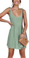 👗 stylish sleeveless skater dress for women - cnjfj summer shoulder clothing logo