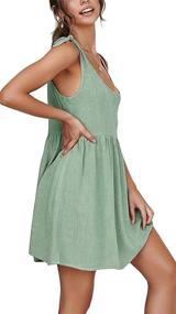 img 2 attached to 👗 Stylish Sleeveless Skater Dress for Women - CNJFJ Summer Shoulder Clothing