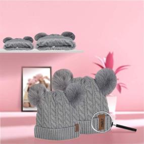 img 3 attached to 👩 Adorable Mom and Baby Matching Knit Hats for Winter Fun - Perfect for Boys, Girls, Mothers, and Sons!