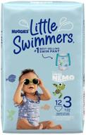 🩱 huggies little swimmers swim diapers, size 3 small (16-26 lb.), 12 ct. pack - disposable swimpants (packaging may vary) logo