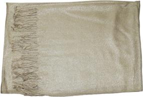 img 2 attached to 🌟 Ted & Jack - Sparkling Metallic Pashmina Scarf for Aspiring Stars