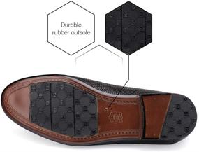 img 3 attached to 🐊 Cowhide Leather Loafers with Crocodile Print: Stylish Men's Shoes