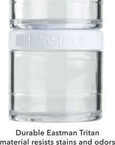 img 1 attached to 🥣 Convenient and Versatile: Whiskware Stackable Tritan Plastic Snack Pack in Teal - Includes 1/4 cup, 1/2 cup, and 2/3 cup