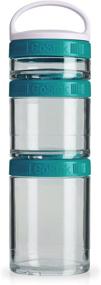 img 4 attached to 🥣 Convenient and Versatile: Whiskware Stackable Tritan Plastic Snack Pack in Teal - Includes 1/4 cup, 1/2 cup, and 2/3 cup