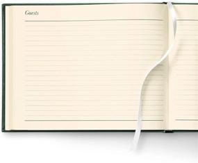 img 2 attached to 📚 Stylish and Customizable Gallery Leather Guest Book in Acadia Green 7"x9