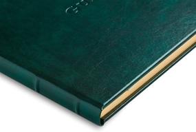 img 1 attached to 📚 Stylish and Customizable Gallery Leather Guest Book in Acadia Green 7"x9