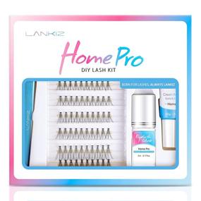 img 4 attached to DIY Eyelash Extension Kit: LANKIZ 14 Days Individual Lashes, 100pcs Cluster Lashes, Pro Glue & Tweezers