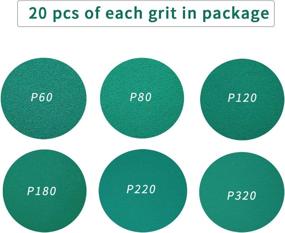 img 2 attached to 🪚 Premium COSPOF 5 Inch Hook and Loop Sanding Discs - 120 Pcs Assorted Grits (P60-P320) for Effective Orbital Sander Work