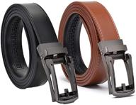 👔 genuine leather ratchet belt - automatic men's belt for enhanced accessory style logo