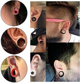 img 3 attached to Oyaface 2G-25mm Mixed Colors Silicone Flesh Tunnels Ear Gauges Stretchers Expander Plugs Piercing Jewelry Set - Extra Soft