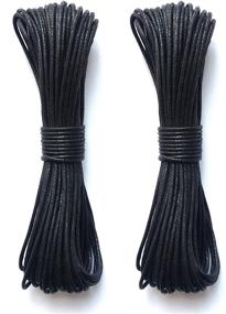 img 3 attached to 🎨 LWR CRAFTS 2mm Waxed Cotton Cord 45 Feet Per Pack (Pack of 2) (Black) - Premium Quality Crafting Supplies for Various Projects