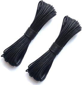 img 1 attached to 🎨 LWR CRAFTS 2mm Waxed Cotton Cord 45 Feet Per Pack (Pack of 2) (Black) - Premium Quality Crafting Supplies for Various Projects