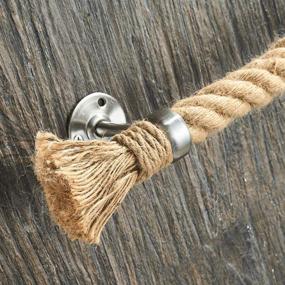 img 3 attached to 🛁 Nautical Rope Towel Racks - Stylish Bathroom Wall Mounted Decor