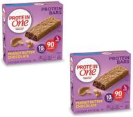 🍫 90 calorie protein bar - peanut butter chocolate - 4.8 oz (pack of 2) by protein one logo