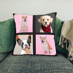 img 1 attached to 🛏️ Set of 4 Sublimation Pillow Cases - Blank Pillow Covers for Printing (17.7 x 17.7 Inch) - No Insert Included