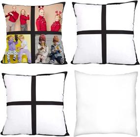 img 4 attached to 🛏️ Set of 4 Sublimation Pillow Cases - Blank Pillow Covers for Printing (17.7 x 17.7 Inch) - No Insert Included