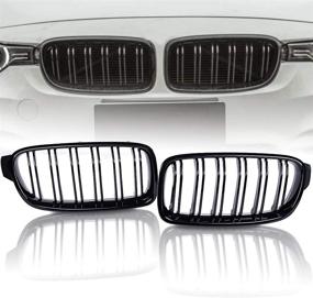 img 3 attached to 🌟 High Gloss Black Cool Business Style Replacement Conversion Grille for BMW 3 Series 2012-2018 F30 F31 F35 - Sturdy ABS, designed to make your runmade Compatible with BMW 3 Series stand out.