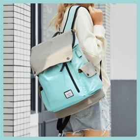 img 3 attached to 🎒 WindTook 15 Inch Cyan Backpack: Stylish, Functional, and USB-Charging for Women, Teens, Girls - Ideal for School, Travel, Work