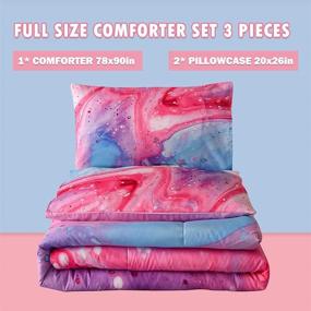 img 3 attached to Sisher Comforter Watercolor Marble Bedding