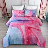 sisher comforter watercolor marble bedding logo