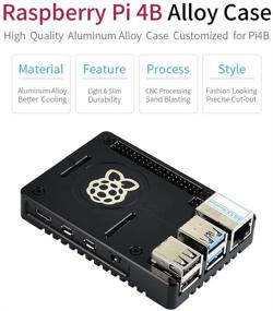 img 1 attached to Waveshare Lightweight Aluminum Alloy Case For Raspberry Pi 4 With CNC Precise Processing And Sand Blasting Finish Nice &Amp