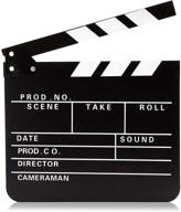 🎬 film clapper board prop, movie director slate (black color, 1 pack) logo