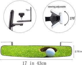 img 1 attached to Enhance Safety and Visibility with the ConPus Golf Cart Panoramic Rear View Mirror - 16.5'' Wide 180 Degree