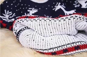 img 1 attached to Adorable Children's Knitted Fireplace Reindeer Christmas Sweaters for Boys