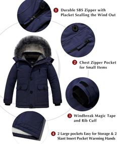 img 1 attached to ZSHOW Mid Length Windproof Quilted Thicken Boys' Jackets & Coats: Ultimate Warmth and Style