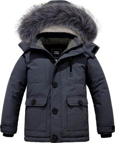img 4 attached to ZSHOW Mid Length Windproof Quilted Thicken Boys' Jackets & Coats: Ultimate Warmth and Style