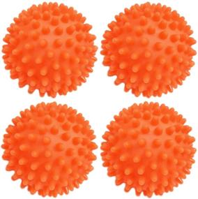 img 1 attached to 🍊 Апельсиновые многоразовые сушильные шарики, 8 штук - заменяют мягчитель для белья при сушке, экономят деньги - Размер: диаметр 2.75 дюйма