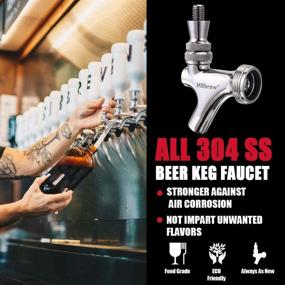 img 2 attached to 🍺 MRbrew Upgraded Beer Faucet: Premium Stainless Steel Draft Beer Keg Tap with Well-Pouring - Perfect for American Beer Shanks and Towers