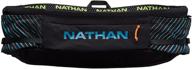 nathan pinnacle hydration waistpack with soft flask & 🏃 storage – no bounce running & hiking fanny pack (l/xl, black/blue) logo