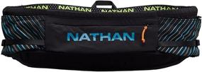 img 3 attached to Nathan Pinnacle Hydration WaistPack with Soft Flask & 🏃 Storage – No Bounce Running & Hiking Fanny Pack (L/XL, Black/Blue)