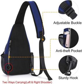 img 1 attached to 🎒 MOSISO Mini Sling Backpack: Compact Outdoor Daypack for Hiking, Travel, and Sports