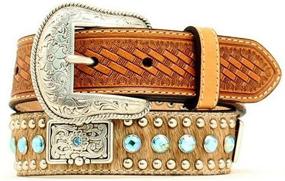 img 1 attached to 👦 Nocona Boys Calf Rhinestones Brown Belts: Boys' Accessories