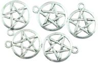 🌟 50pc antiqued silver pentagram charms pendants by pepperlonely – 20x17mm (13/16 inchx11/16 inch) logo