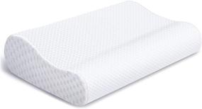 img 4 attached to Orthopedic Memory Foam Contour Pillow - Neck Support Cervical Bed Pillow for Side Sleepers, Relieves Neck Pain - Washable Zippered Soft Cover Included