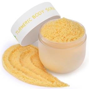 img 4 attached to Lemon Turmeric Body Scrub - Exfoliating Salt Scrub 🍋 for Skin Exfoliation, Moisturization, and Deep Cleansing (9.88 oz) by LANBENA