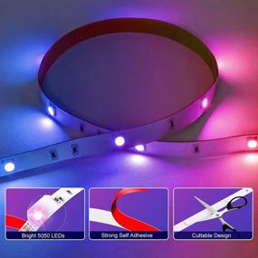 img 1 attached to 🌈 Yonlisdor 50ft LED Strip Lights: Ultra Long RGB 5050 Color Changing Light Strips Kit for Bedroom, Kitchen, Home Decoration - With Ir Remote Control