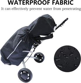 img 2 attached to Shield Your Golf Push Cart with KONDAY Golf Bag Rain Protection Cover