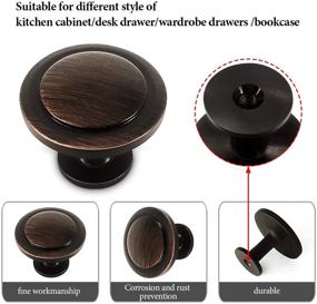 img 2 attached to 🔆 27pcs ORB Cabinet Knobs and Cup Handles: Sunriver 12 Packs of Oil Rubbed Bronze Kitchen Cup Pulls, 3 Inch 76mm Zinc Alloy Bin Cup Drawer Handles and 15 Packs of Knob Set