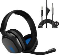 🎧 astro gaming a10 headset for xbox one, nintendo switch, ps4, pc, and mac - wired 3.5mm with boom mic by logitech - environmentally friendly packaging - additional astro a10 cord cable included - (blue/black) логотип