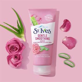 img 1 attached to 🌹 St. Ives Gentle Smoothing Face Scrub: Rose Water & Aloe Vera - 100% Natural Exfoliants, Paraben-Free, Dermatologist Tested (6 Count)