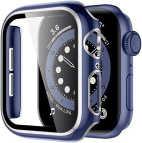 img 4 attached to 🔵 GEAK Case for Apple Watch 38mm Series 3/2/1: Blue Bumper with HD Screen Protector