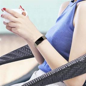img 3 attached to IEOVIEE Metal Loop Bands Compatible With Fitbit Inspire HR &Amp Wearable Technology and Accessories